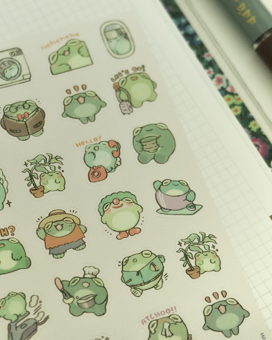 more frog moods - sticker sheet