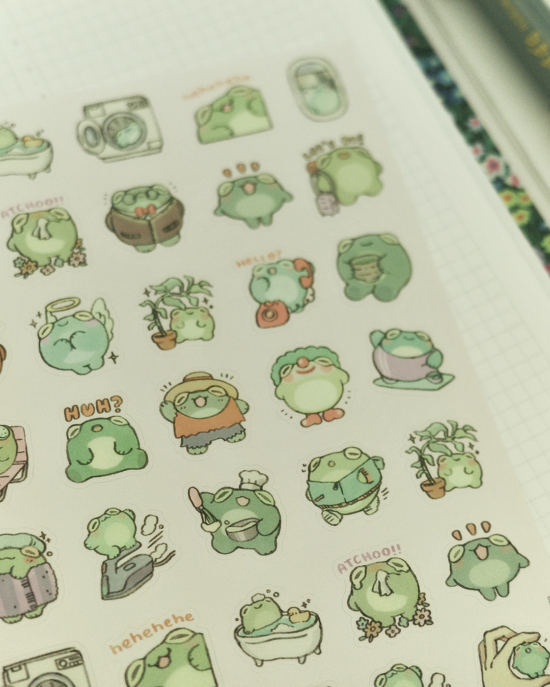 more frog moods - sticker sheet