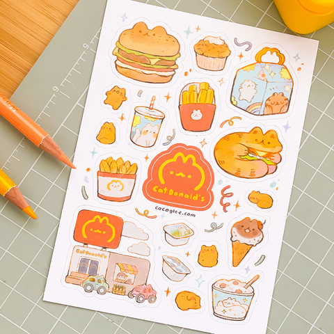 Catdonalds - Sticker sheet