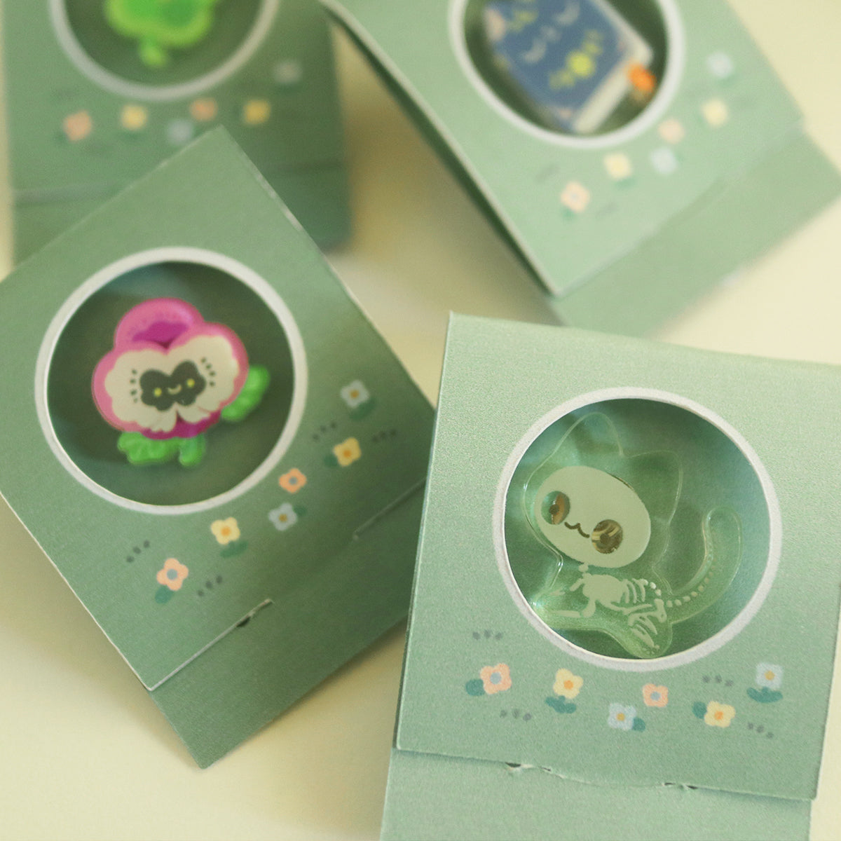 xray cat - acrylic mini pin