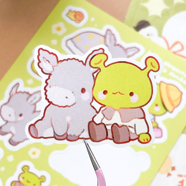 Baby Shrekito and fluffy Donke - Sticker sheet