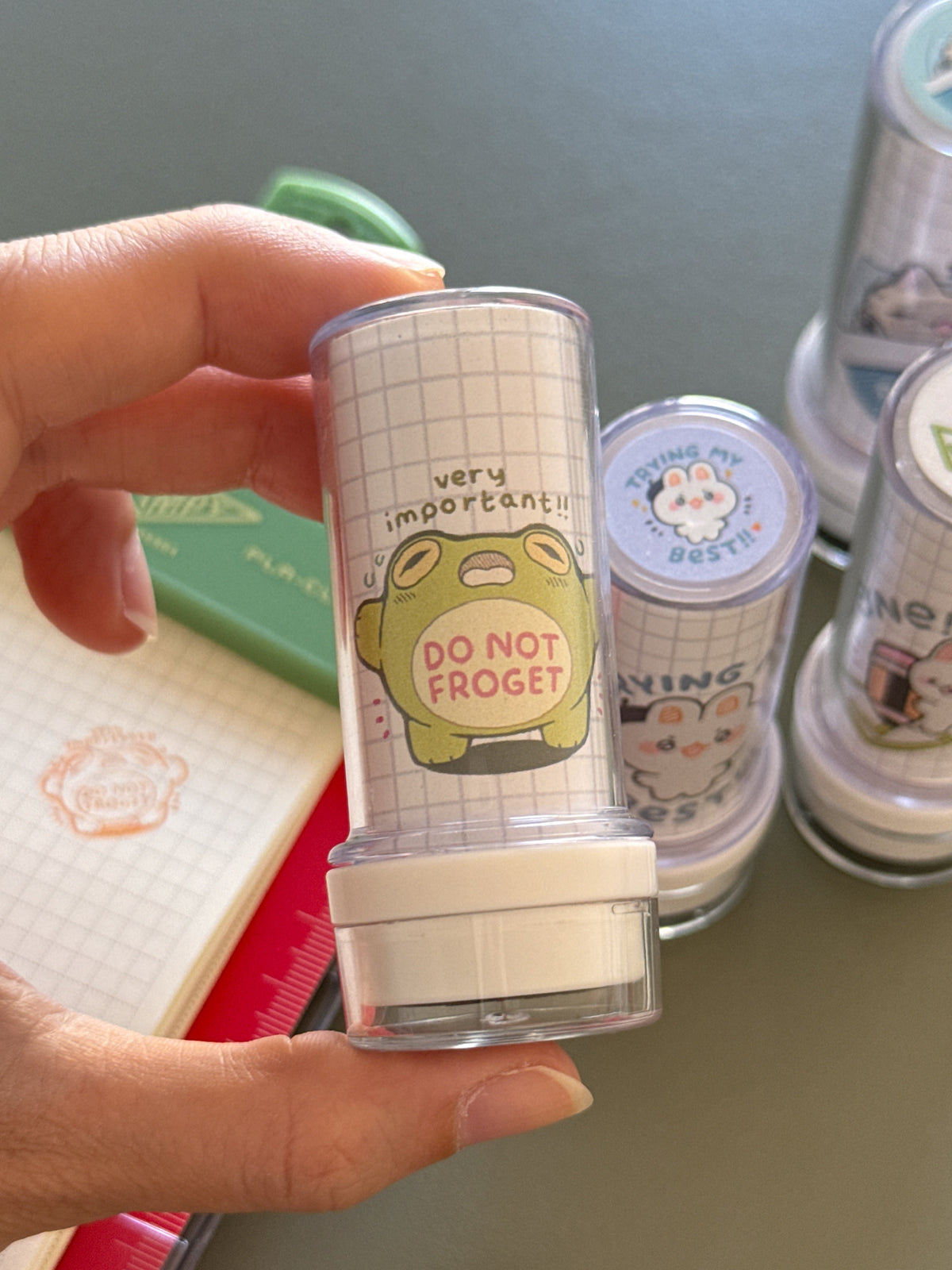 do not froget - refillable ink stamp