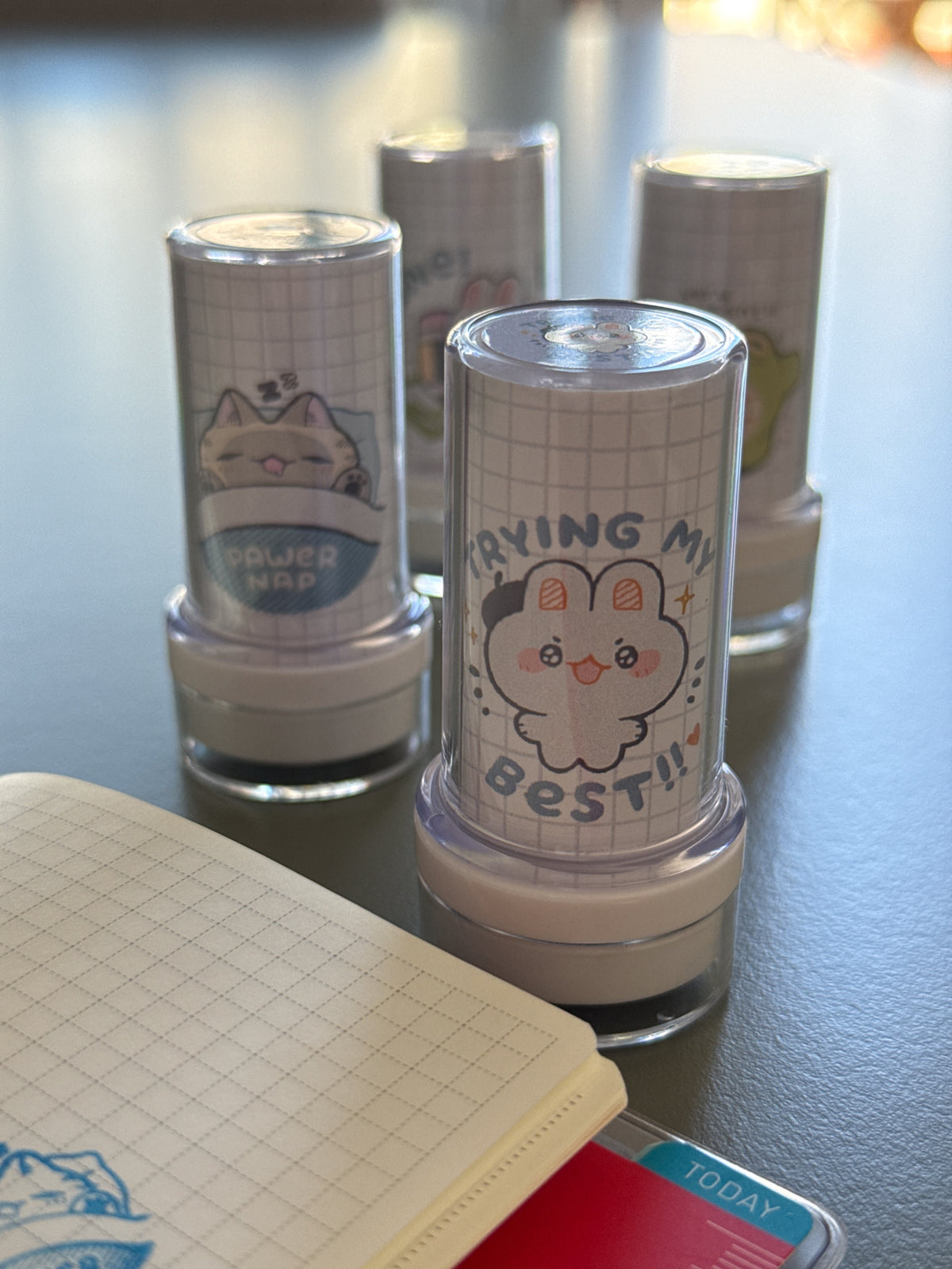trying my best! - refillable ink stamp