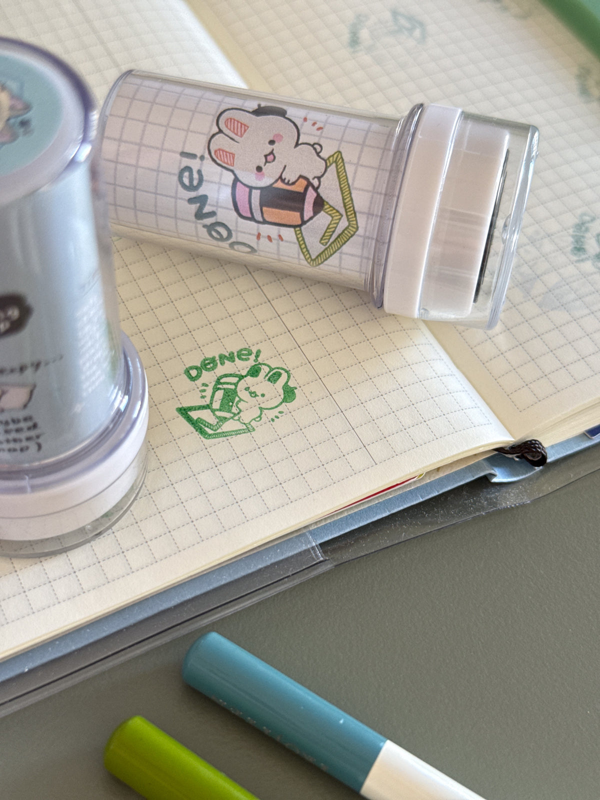 done! - refillable ink stamp