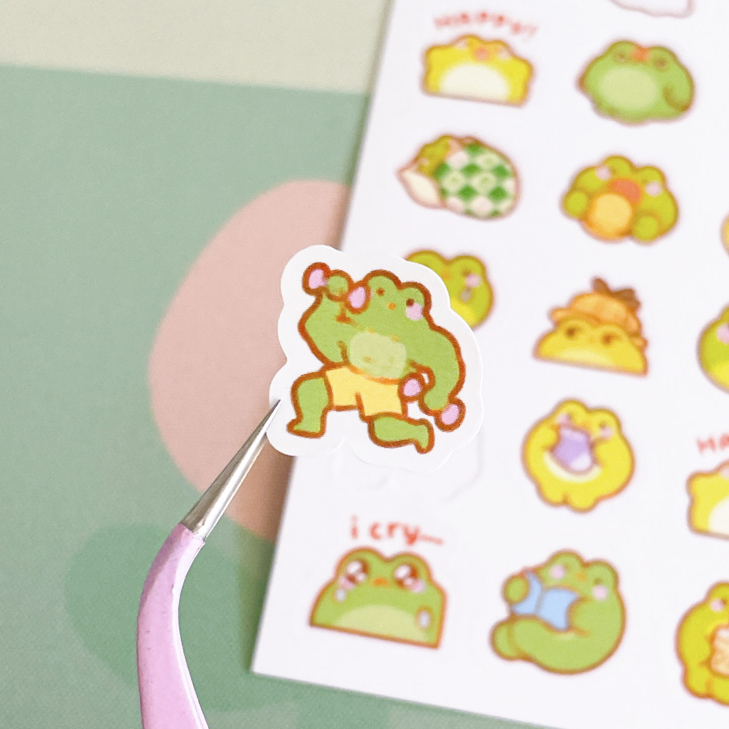 frog moods - sticker sheet