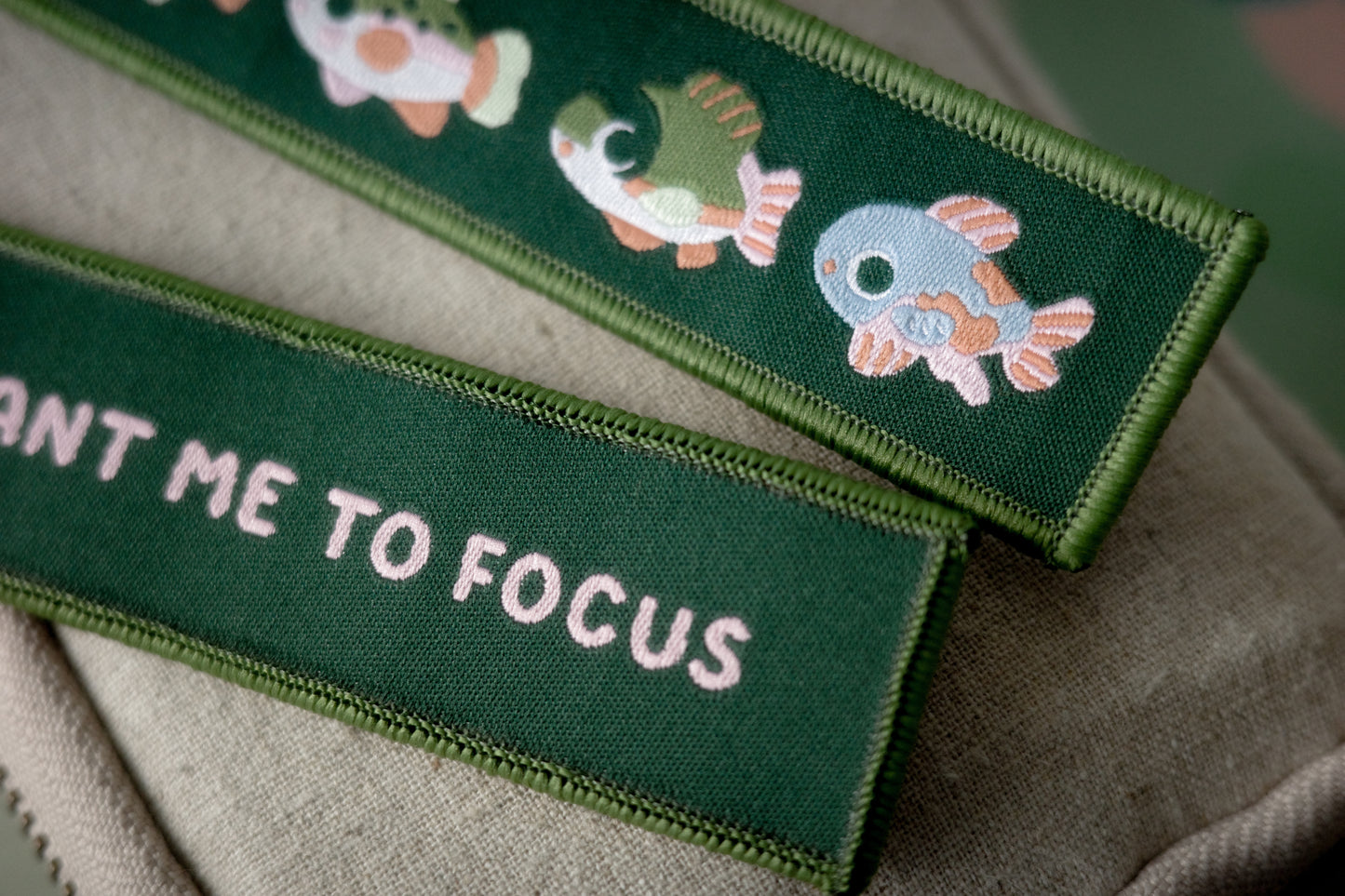 "fish want me to focus" - tag keychain