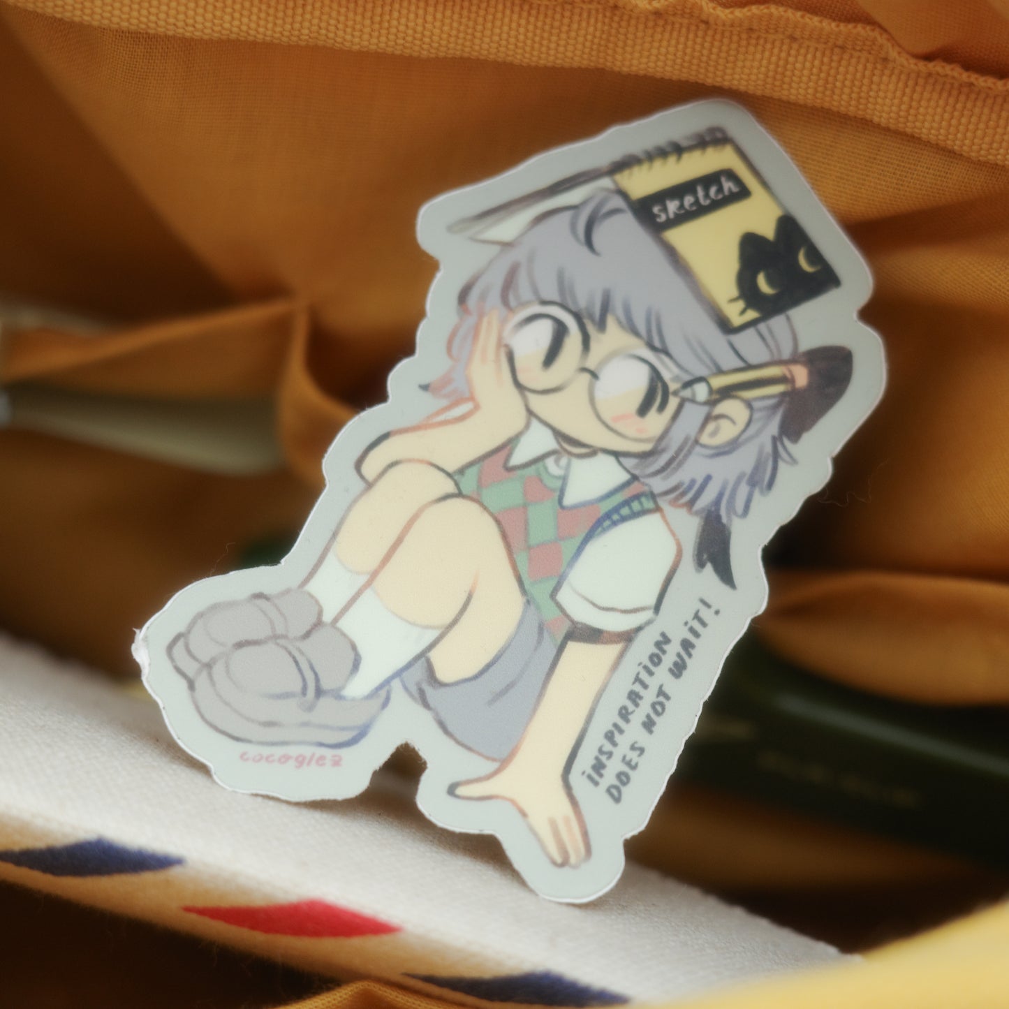 inspiration does not wait - vinyl sticker