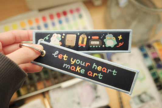 "make art" - tag keychain