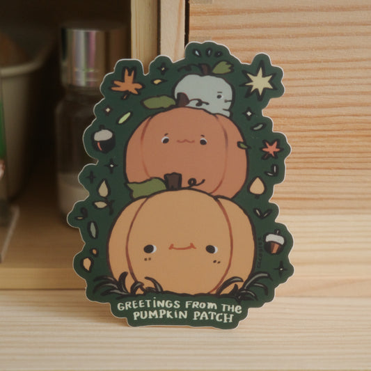 pumpkin patch greetings - vinyl sticker