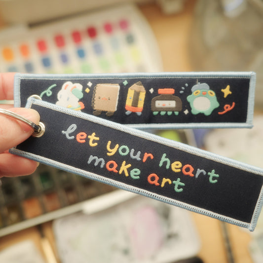 "make art" - tag keychain