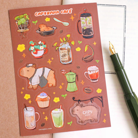 Capybara Café - Sticker sheet