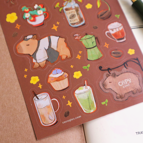 Capybara Café - Sticker sheet