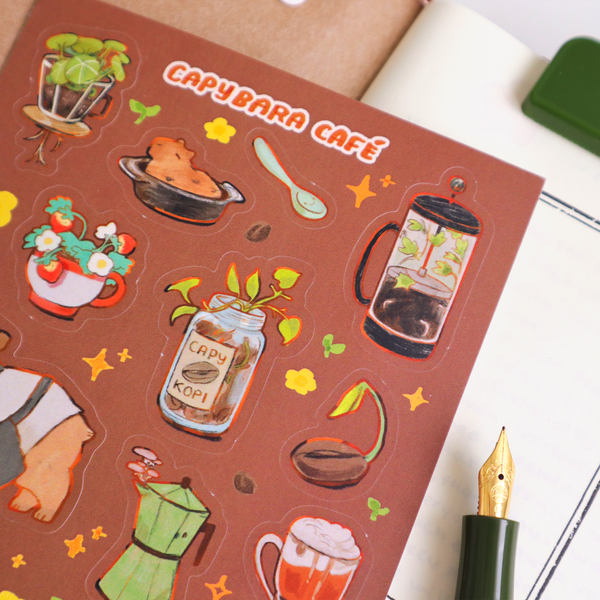 Capybara Café - Sticker sheet