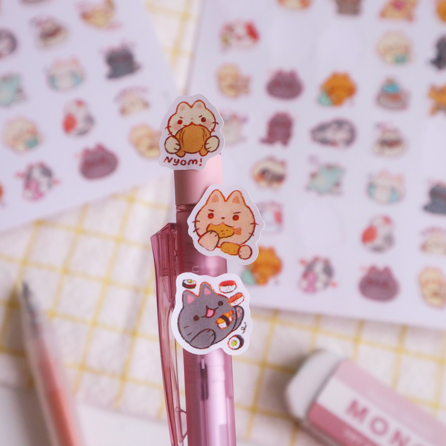 cat moods - sticker sheet