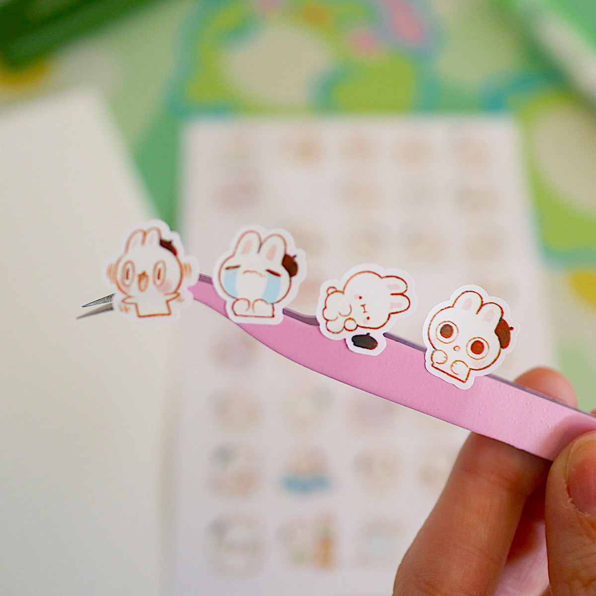bunny moods - sticker sheet