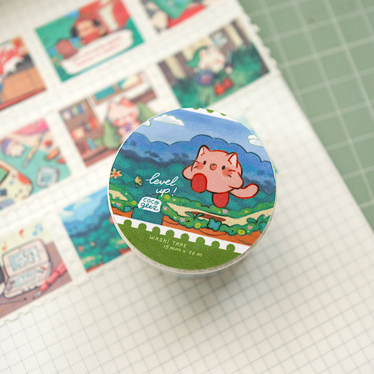 level up!  - stamp washi tape
