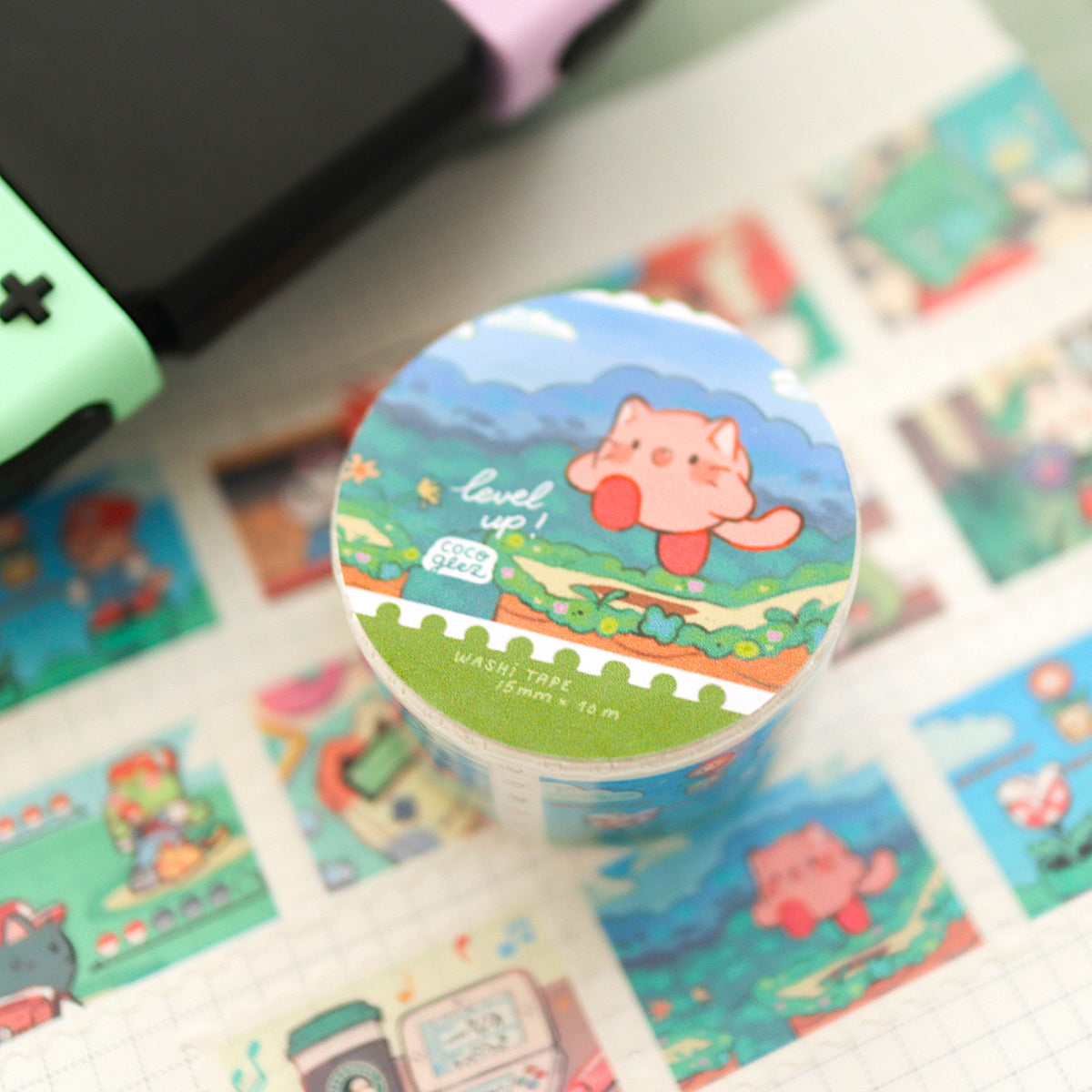 level up!  - stamp washi tape