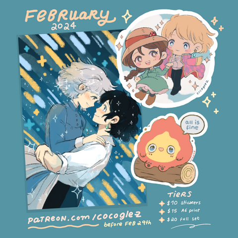 February 2024 Mailclub - Howl’s Moving Castle