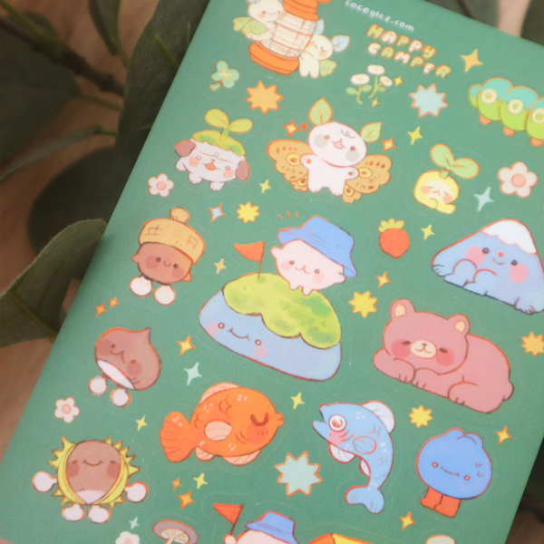 Happy Camper - Sticker sheet