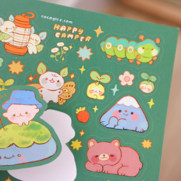 Happy Camper - Sticker sheet