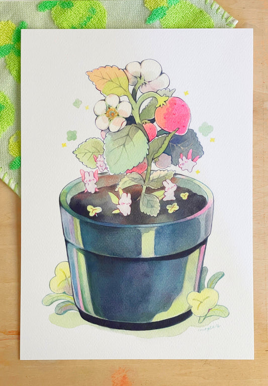 strawberry buns - print